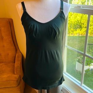 EUC Cake Lingerie Toffee Seamless Nursing Tank black -Large adjustable maternity